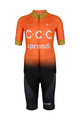 BONAVELO Tricoul și pantaloni scurți de ciclism - CCC 2020 KIDS - portocaliu/negru