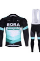 BONAVELO Tricou și pantaloni de iarnă de ciclism - BORA 2020 WINTER - negru/verde/alb