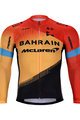 BONAVELO Tricou de cilism pentru iarnă cu mânecă lungă - BAHRAIN MCL. '20 WNT - negru/roșu/galben