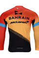 BONAVELO Tricou de cilism pentru iarnă cu mânecă lungă - BAHRAIN MCL. '20 WNT - negru/roșu/galben
