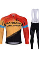 BONAVELO Tricou și pantaloni de iarnă de ciclism - BAHRAIN MCL. '20 WNT - roșu/galben/negru