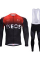 BONAVELO Tricou și pantaloni lungi de ciclism - INEOS 2020 SUMMER - roșu/negru