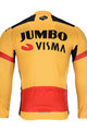 BONAVELO Tricou de cilism pentru iarnă cu mânecă lungă - JUMBO-VISMA 2020 WNT - galben