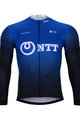 BONAVELO Tricou de ciclism cu mânecă lungă de vară - NTT 2020 SUMMER - negru/albastru
