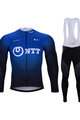 BONAVELO Tricou și pantaloni de iarnă de ciclism - NTT 2020 WINTER - albastru/negru