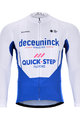 BONAVELO Tricou de ciclism cu mânecă lungă de vară - QUICKSTEP 2020 SMR - alb/albastru