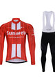 BONAVELO Tricou și pantaloni de iarnă de ciclism - SUNWEB 2020 WINTER - roșu/alb/negru