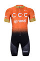 BONAVELO Tricoul și pantaloni scurți de ciclism - CCC 2020 - portocaliu/negru