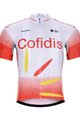 BONAVELO Tricou de ciclism cu mânecă scurtă - COFIDIS 2020 - alb/roșu
