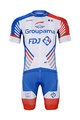 BONAVELO Tricoul și pantaloni scurți de ciclism - GROUPAMA FDJ 2020 - alb/roșu/albastru