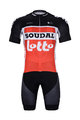 BONAVELO Tricoul și pantaloni scurți de ciclism - LOTTO SOUDAL 2020 - alb/roșu/negru