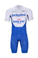 BONAVELO Tricoul și pantaloni scurți de ciclism - QUICKSTEP 2020 - alb/albastru