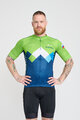 BONAVELO Tricou de ciclism cu mânecă scurtă - SLOVENIA - verde/albastru