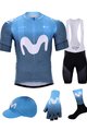 BONAVELO Mega set de ciclism - MOVISTAR 2020 - negru/albastru