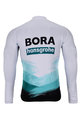 BONAVELO Tricou de cilism pentru iarnă cu mânecă lungă - BORA 2021 WINTER - verde/negru/alb