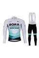 BONAVELO Tricou și pantaloni de iarnă de ciclism - BORA 2021 WINTER - verde/negru/alb