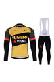 BONAVELO Tricou și pantaloni de iarnă de ciclism - JUMBO-VISMA 2021 WNT - galben/negru
