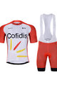 BONAVELO Tricoul și pantaloni scurți de ciclism - COFIDIS 2021 - negru/alb/roșu