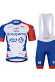 BONAVELO Tricoul și pantaloni scurți de ciclism - GROUPAMA FDJ 2021 - alb/albastru/roșu