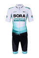BONAVELO Tricoul și pantaloni scurți de ciclism - BORA 2021 KIDS - alb/verde/negru