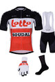 BONAVELO Mega set de ciclism - LOTTO SOUDAL 2022 - negru/alb/roșu