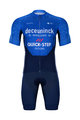 BONAVELO Tricoul și pantaloni scurți de ciclism - QUICKSTEP 2021 - alb/albastru
