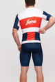 BONAVELO Tricoul și pantaloni scurți de ciclism - TREK 2021 - alb/albastru/roșu
