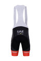 BONAVELO Pantaloni scurți de ciclism cu bretele - UAE 2021 - alb/roșu/negru