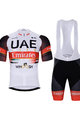 BONAVELO Tricoul și pantaloni scurți de ciclism - UAE 2021 - alb/negru