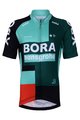BONAVELO Tricou de ciclism cu mânecă scurtă - BORA 2022 KIDS - verde/negru/roșu