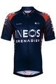 BONAVELO Tricou de ciclism cu mânecă scurtă - INEOS 2022 KIDS - roșu/albastru