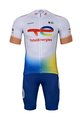 BONAVELO Tricoul și pantaloni scurți de ciclism - TOTAL ENERGIES 2023 - galben/alb/albastru