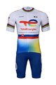 BONAVELO Tricoul și pantaloni scurți de ciclism - TOTAL ENERGIES 2023 - galben/alb/albastru