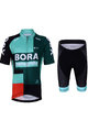 BONAVELO Tricoul și pantaloni scurți de ciclism - BORA 2022 KIDS - verde/alb/negru