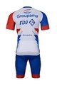 BONAVELO Tricoul și pantaloni scurți de ciclism - GROUPAMA FDJ 2022 - albastru/alb/roșu