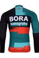 BONAVELO Tricou de cilism pentru iarnă cu mânecă lungă - BORA 2024 WINTER - roșu/verde/negru/alb