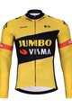 BONAVELO Tricou de cilism pentru iarnă cu mânecă lungă - JUMBO-VISMA 2025 WNT - galben/negru