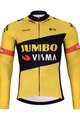 BONAVELO Tricou de cilism pentru iarnă cu mânecă lungă - JUMBO-VISMA 2023 WNT - galben/negru