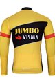 BONAVELO Tricou de cilism pentru iarnă cu mânecă lungă - JUMBO-VISMA 2023 WNT - galben/negru