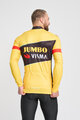 BONAVELO Tricou de cilism pentru iarnă cu mânecă lungă - JUMBO-VISMA 2023 WNT - galben/negru