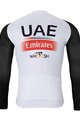 BONAVELO Tricou de cilism pentru iarnă cu mânecă lungă - UAE 2024 WINTER - alb/negru/roșu