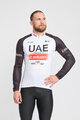 BONAVELO Tricou de cilism pentru iarnă cu mânecă lungă - UAE 2024 WINTER - alb/negru/roșu
