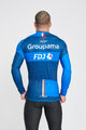 BONAVELO Tricou de cilism pentru iarnă cu mânecă lungă - FDJ 2025 WINTER - albastru/negru