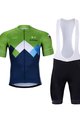 BONAVELO Tricoul și pantaloni scurți de ciclism - SLOVENIA - negru/verde/albastru