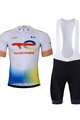 BONAVELO Tricoul și pantaloni scurți de ciclism - TOTAL ENERGIES 2023 - alb/albastru/negru/galben