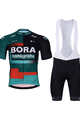BONAVELO Tricoul și pantaloni scurți de ciclism - BORA 2023 - roșu/negru/verde