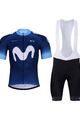 BONAVELO Tricoul și pantaloni scurți de ciclism - MOVISTAR 2024 - negru/albastru