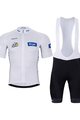 BONAVELO Tricoul și pantaloni scurți de ciclism - TOUR DE FRANCE 2024 - alb/negru/albastru