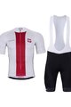 BONAVELO Tricoul și pantaloni scurți de ciclism - POLAND I. - alb/roșu/negru