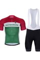 BONAVELO Tricoul și pantaloni scurți de ciclism - HUNGARY - verde/roșu/alb/negru
